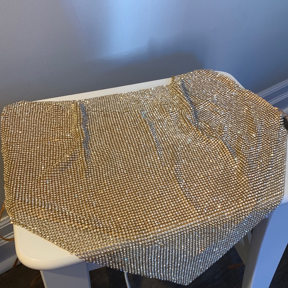 Gold Rhinestone top with string to attach in the back